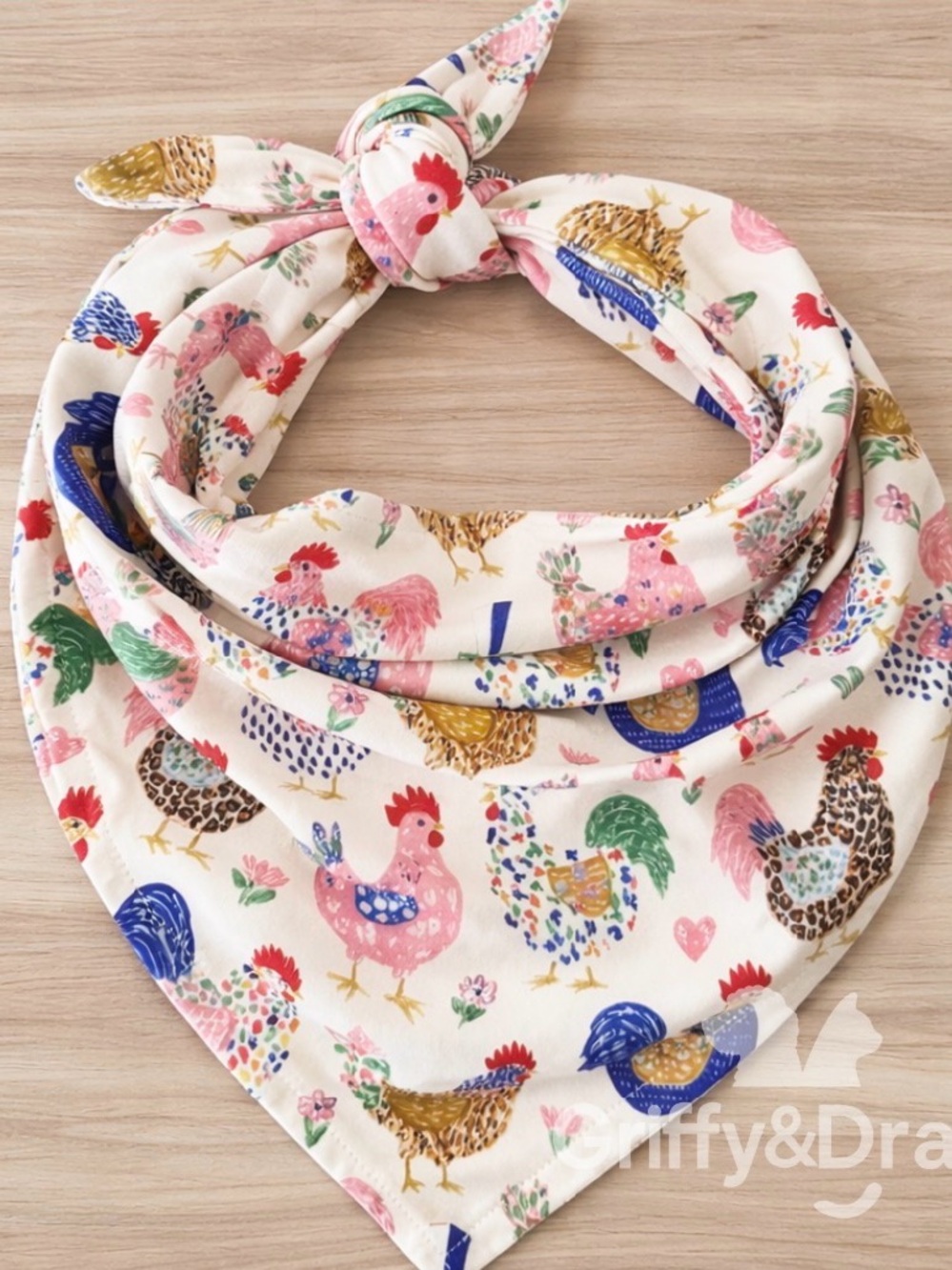 Boutique Pet Bandana Chicken Print